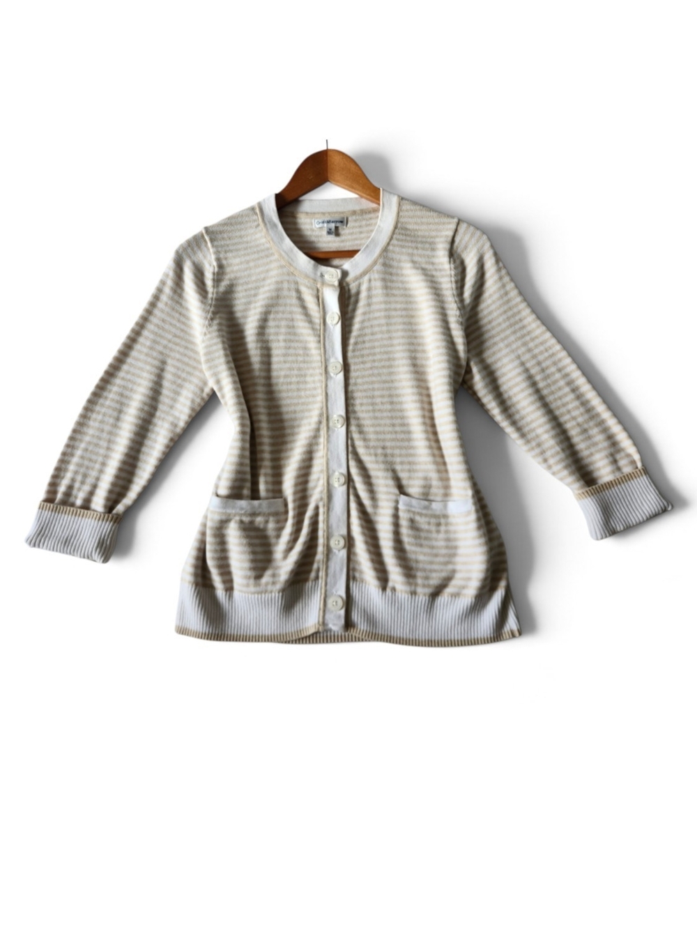 croft & barrow Striped Cotton Cardigan